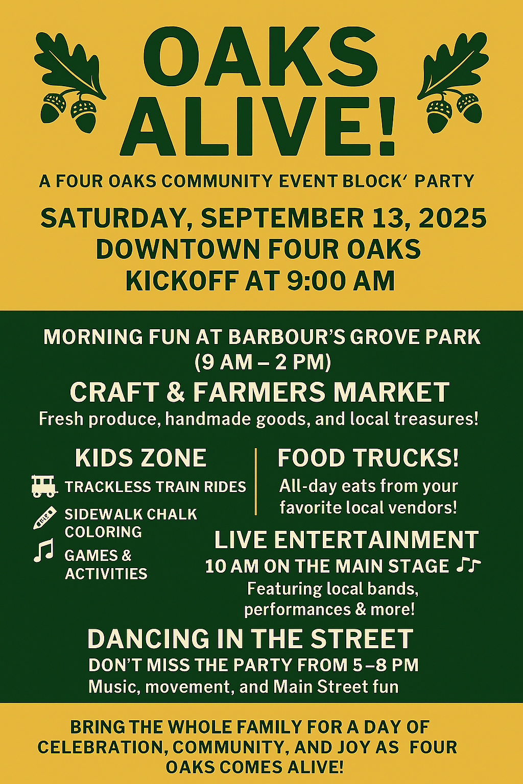 Oaks Alive Flyer